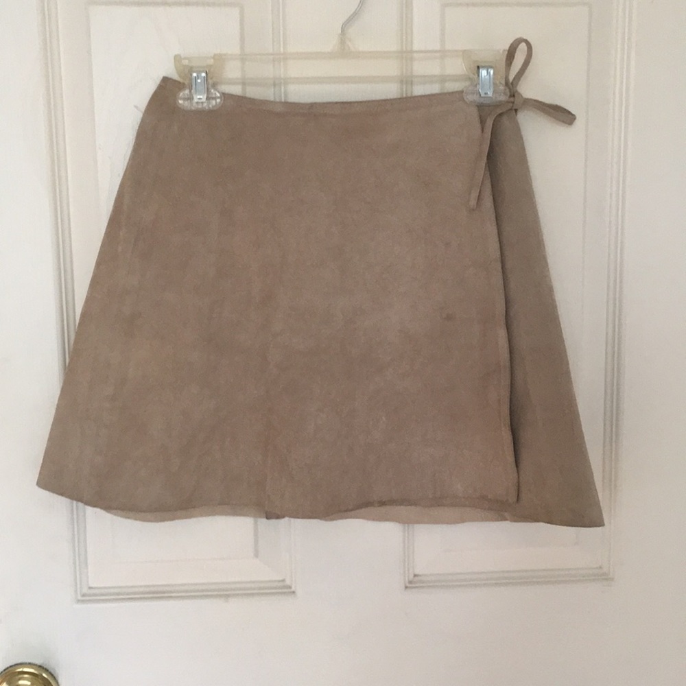 Sued wrap around skirt